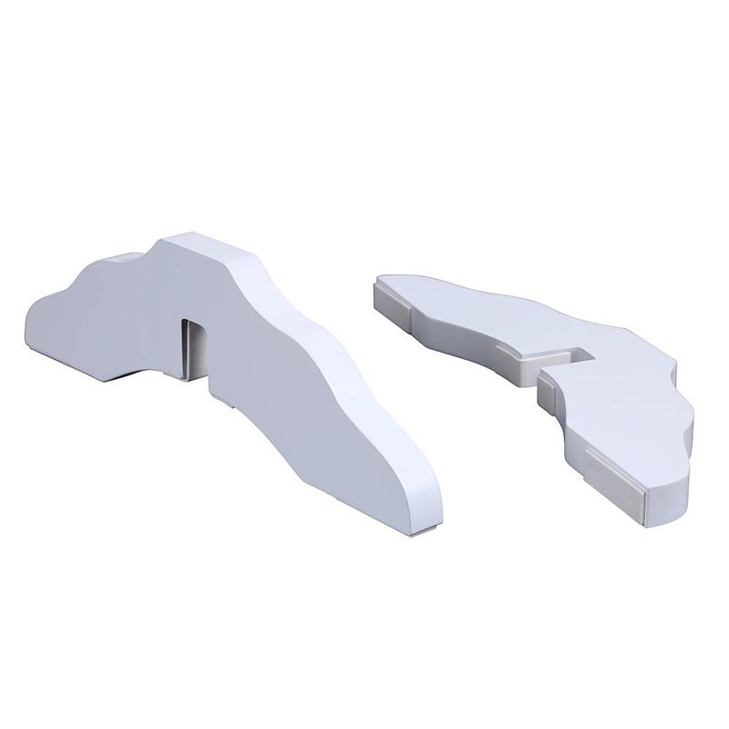 unipaws Support Feet for Wooden Pet Gate, Freestanding Dog Gate, Set of 2, Design for 0.71 inches Thickness Panel, White - Image 1